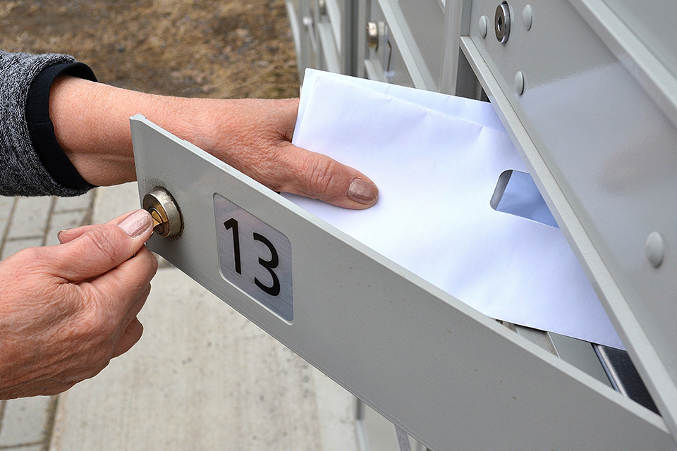 Post office box collection of mail