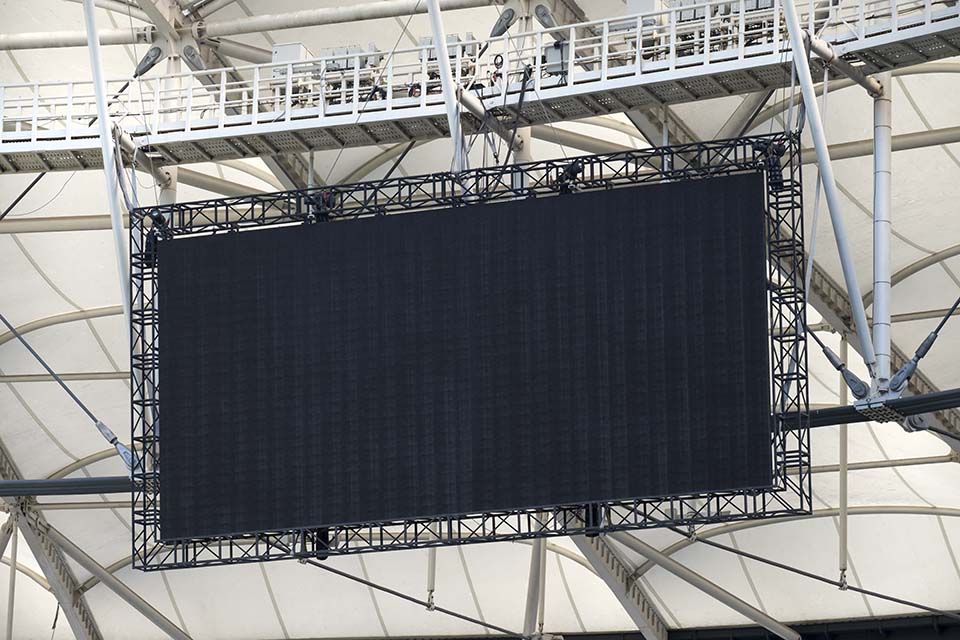 Large blank LED screen for indoor events - stage equipment