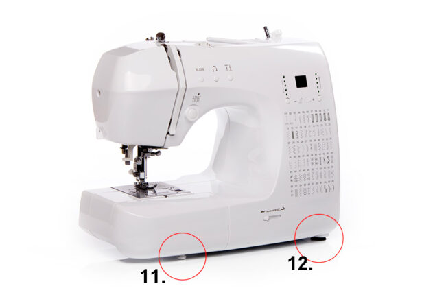 Electric sewing machine with apparatus feet for household