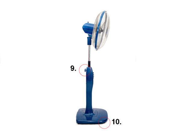 Stand fan for private use