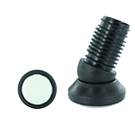 Das Bild zeigt einen schwarzen Gelenkgleiter mit einer weißen geräuschdämpfenden rutschhemmenden TPE-V- Oberfläche.