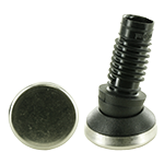 Das Bild zeigt einen schwarzen Gelenkgleiter mit einer metallenen Gleitfläche.