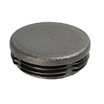 Das Bild zeigt einen schwarzen Lamellenstopfen mit glatter Kunststoffoberffläche für Rundrohre.