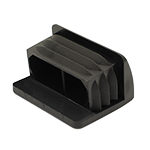 Das Bild zeigt einen schwarzen Winkelgleiter mit Lamellen.