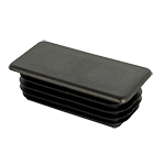 Das Bild zeigt einen schwarzen rechteckigen Stopfen.