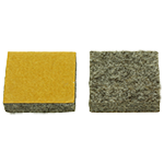 The picture shows a square grey self adhesive felt plate.